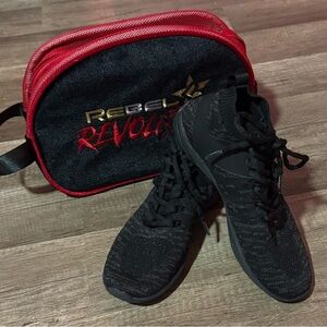 Rebel Revolution Cheer Black Sneakers Size 5 Kids
